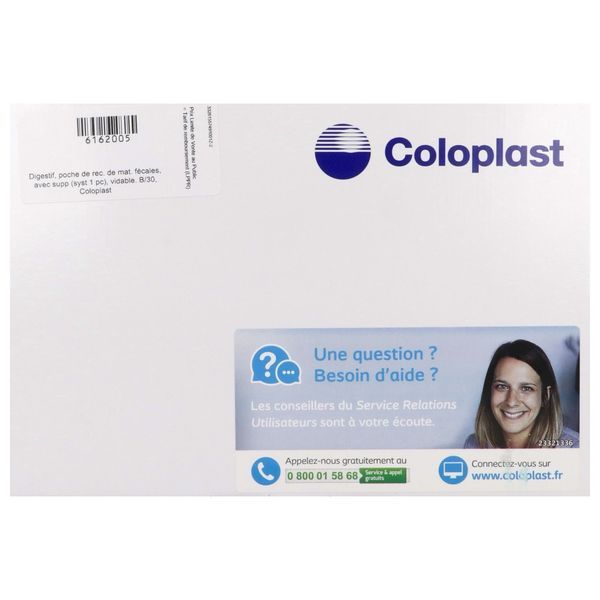 SENSURA POCHE OUVERTE Poche Midi ouverte vidable, clamp intégré, système 1 pièce, opaque, à découper, diam. 10 mm à 66 mm, bt 30