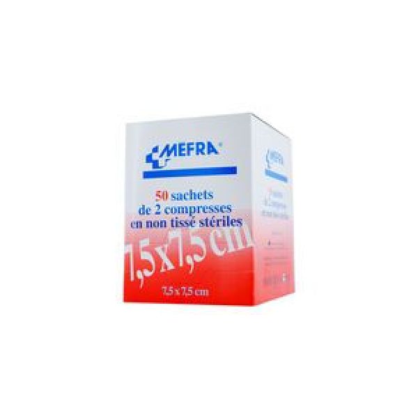 Mefra Non Tissee Sterile 7,5Cm*7,5Cm Ref:2400 (50 Sach De 2 Compresses 50