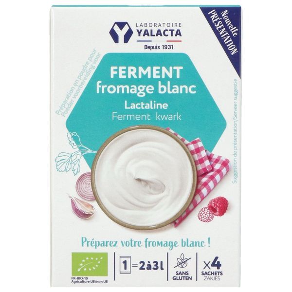 YALACTA FERMENT POUR FROMAGE BLANC LACTINE PDR SACH BOITE 4 G 4