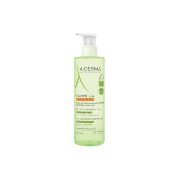 A-Derma Exomega Control Gel Lavant 2 En 1 Flacon 500 Ml 1