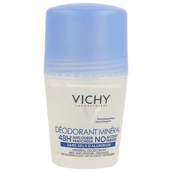 VICHY DEODORANT MINERAL 48 H BILLE Roll'on déodorant minéral sans sels d'aluminium, 48 H, fl 50 ml