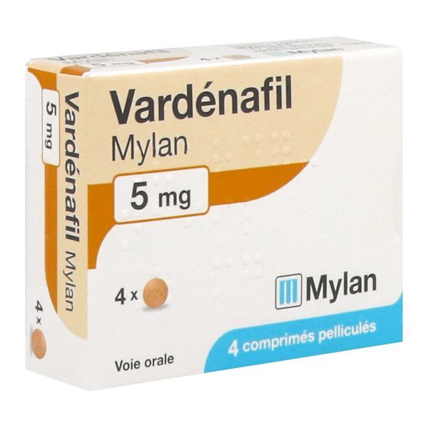 MYLAN VARDENAFIL 5 MG BOITE DE 4 COMPRIMES