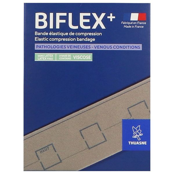 BIFLEX PLUS N° 16 LEGERE Bande de contention étalonnée, force 2, 46 cN/cm à 100 cN/cm, chair, 3,5 m x 10 cm, unité