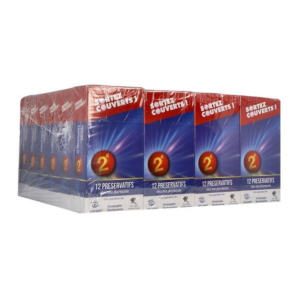 SORTEZ COUVERTS Préservatif lubrifié, avec réservoir, bt 12