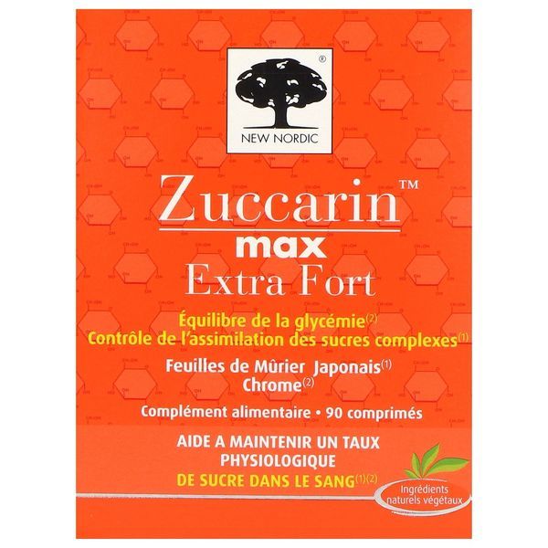 ZUCCARIN MAX EXTRA FORT Comprimé, complément alimentaire à base de mûrier japonais associé au chrome, bt 90