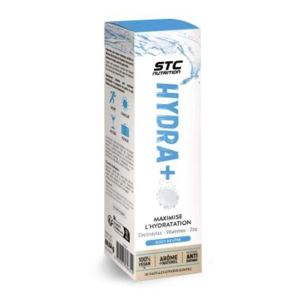 STC NUTRITION HYDRA+ PASTILLES EFFERVESCENTES Préparation pour boisson isotonique, neutre, bt 20