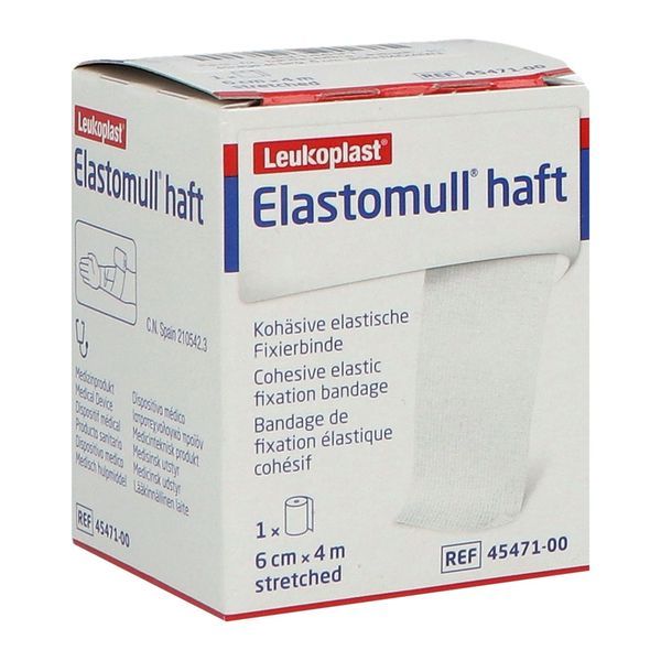 ELASTOMULL HAFT Bande de fixation extensible et cohésive, 4 m x 6 cm (ref. 45471-00000-03), unité