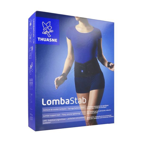 Thuasne Lombastab Standard V2 Ceinture Lombaire 26Cm Noir/Bleu T2 1