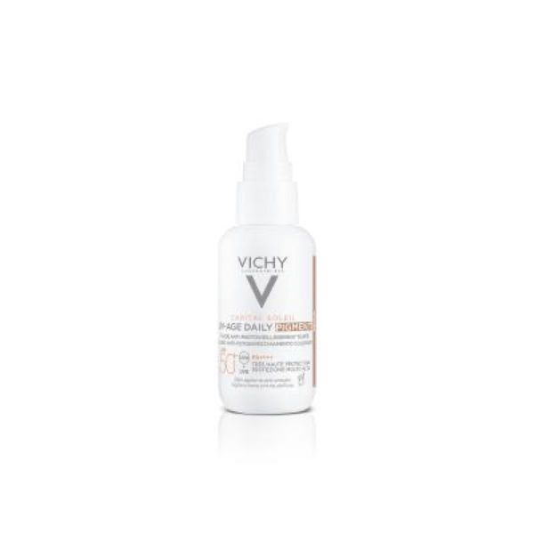 VICHY CAPITAL SOLEIL UV AGE DAILY TEINTE SPF 50+ Fluide solaire antiâge très haute protection, SPF 50+, teinte medium, fl 40 ml