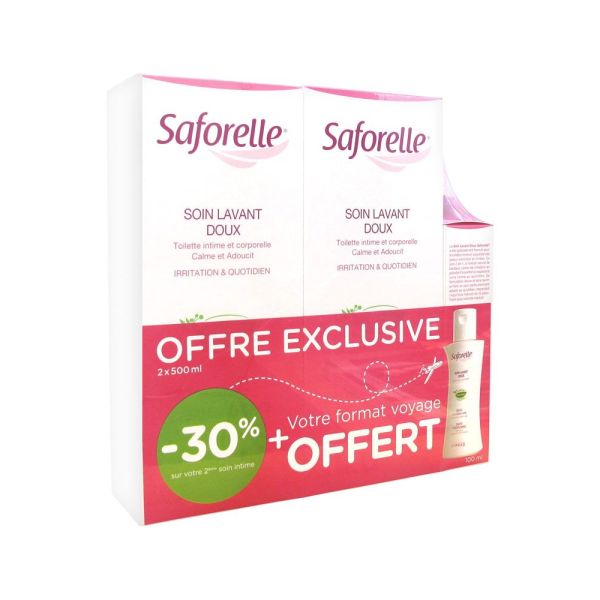 Saforelle Solution Lavante Douce Sav Liq Fl 500 Ml Promo 3