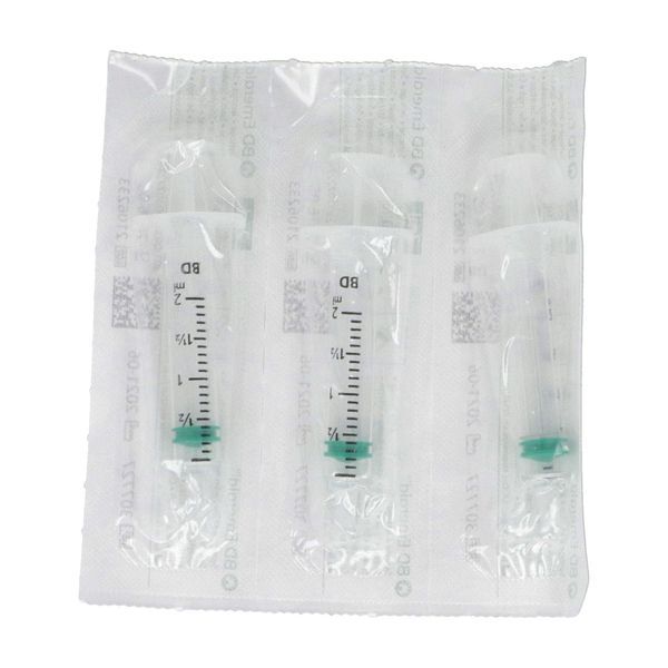BD EMERALD SANS AIGUILLE Seringue 3 pièces à usage unique, stérile, 2 ml (ref. 307727), unité