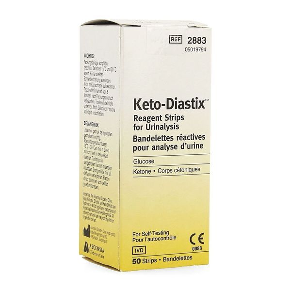 KETO DIASTIX Bandelette réactive, bt 50