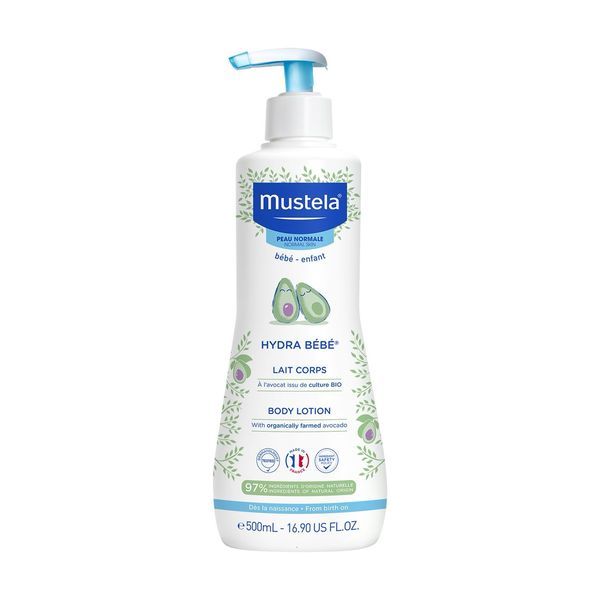 Mustela Lait Corps Hydra Bebe A L'Avocat Bio Eau Flacon 500 Ml 1
