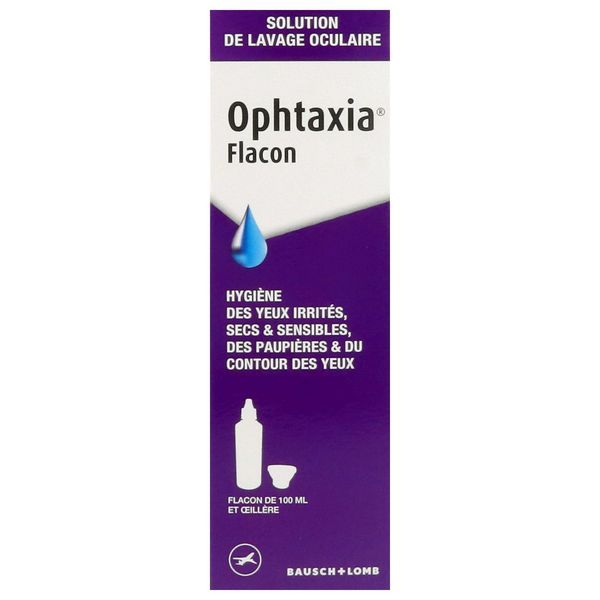 OPHTAXIA SOLUTION DE LAVAGE OCULAIRE Solution ophtalmique pour lavage oculaire, fl 100 ml