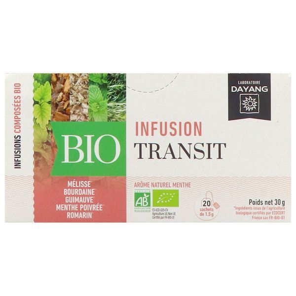 DAYANG INFUSION BIO DIGESTION TRANSIT Mélange de plantes pour tisane, infusette, bt 20