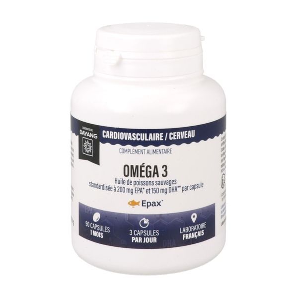 DAYANG CAPSULE OMEGA 3 EPAX Capsule, complément alimentaire à base d'oméga 3 labellisés Epax, bt 90