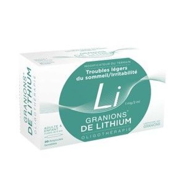 Granions De Lithium 1 Mg/2 Ml Solution Buvable En Ampoule B/30