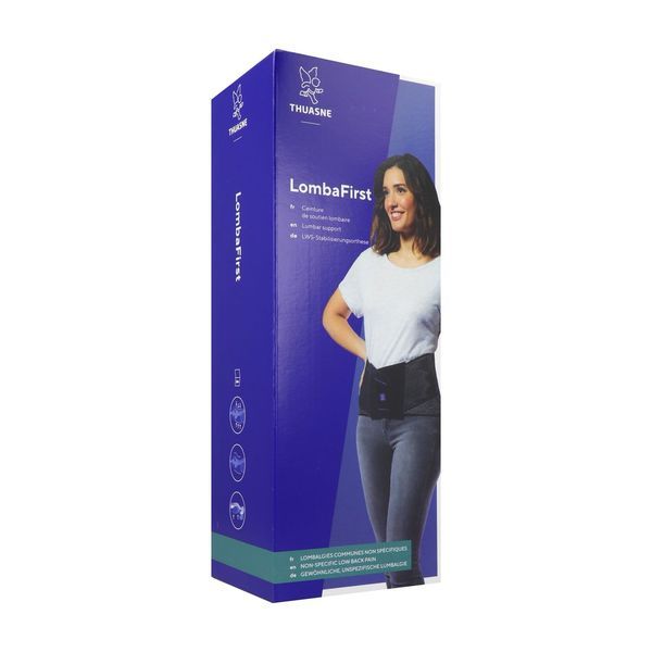 LOMBAFIRST Ceinture de soutien lombaire, hauteur 21 cm, coloris bleu, taille 5, unité
