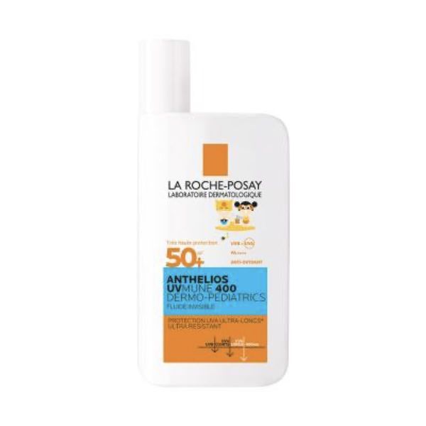 ANTHELIOS UVMUNE 400 DERMO PEDIATRICS FLUIDE SOLAIRE SPF 50+ Fluide solaire invisible très haute protection, SPF 50+, tube 50 ml