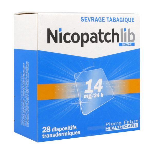 Nicopatchlib 14 Mg/24 Heures (Nicotine) Dispositif Transdermique Dispositif Transdermique En Sachet (Papier / Polyester / Aluminium / Resine De Copoly