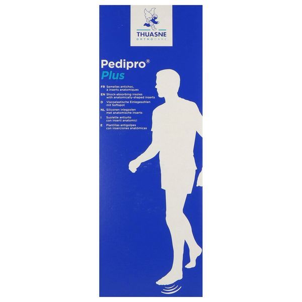 Pedipro Plus Antichoc Insert Anatomique Blanc Av Insert Bleu T4 44-46 Semelle 1