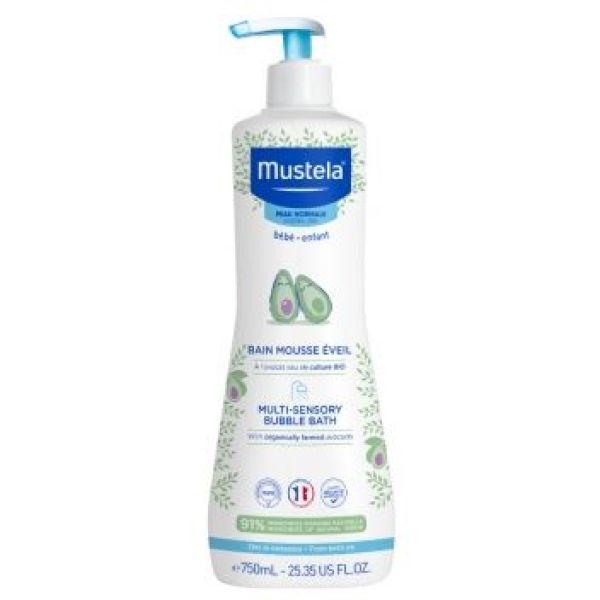 Mustela Bain Mousse Eveil A L'Avocat Bio Gel Flacon 750 Ml 1