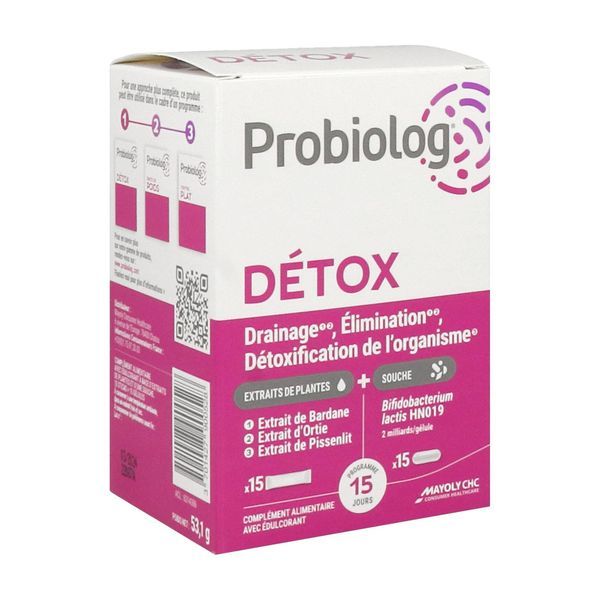 Probiolog Détox 15 gélules + 15 sticks