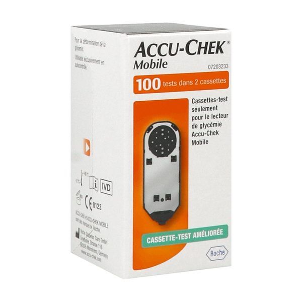 Accu - chek mobile cassette bande test, boîte 2