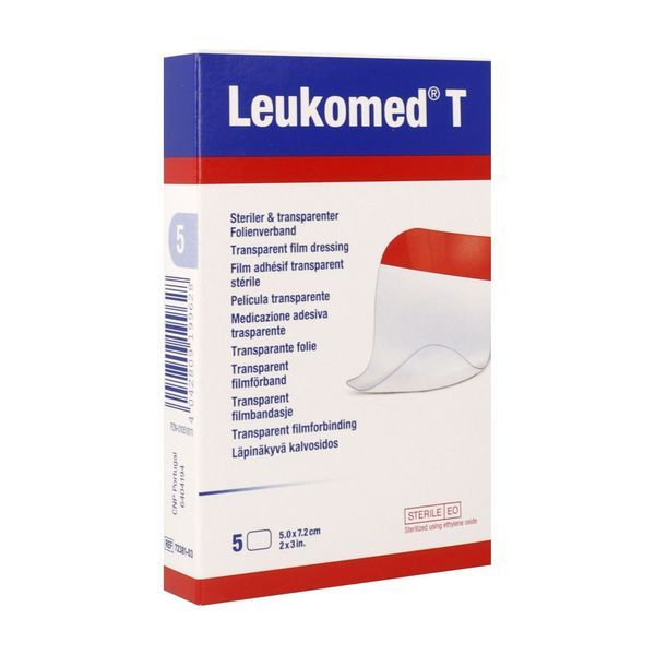LEUKOMED T Pansement film stérile, adhésif, 5 cm x 7,2 cm (ref. 72381-17), bt 5