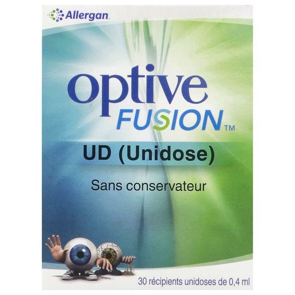 OPTIVE FUSION UD Solution ophtalmique lubrifiante pour instillation oculaire, unidose, bt 30