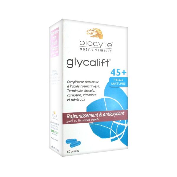 Biocyte Glycalift Rajeunissement & Antioxydant 45+ Peau Mature 60 Gélules