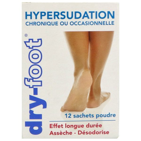 DRY - FOOT POUDRE ANTITRANSPIRANTE SACHET Poudre podologique antitranspirante, bt 12