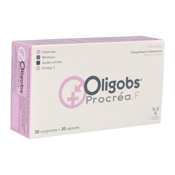 OLIGOBS PROCREA F Gélule + capsule, complément alimentaire préconceptionnel, bt 60 (30 + 30)