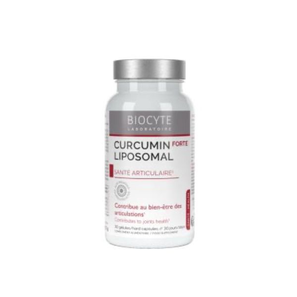 CURCUMIN FORTE LIPOSOMAL Gélule, complément alimentaire base d'extrait de curcuma, vitamines C et E, Bte 30