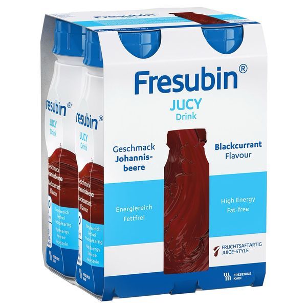 FRESUBIN JUCY DRINK Denrée alimentaire destinée à des fins médicales spéciales, cassis, 200 ml x 4