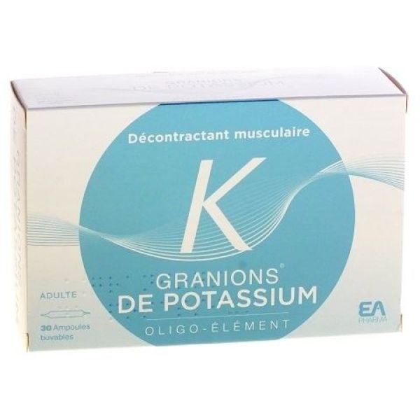 Ea granions de potassium 30 ampoules