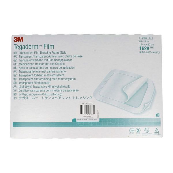 TEGADERM FILM Pansement film adhésif, transparent, stérile, 15 cm x 20 cm, bt 10