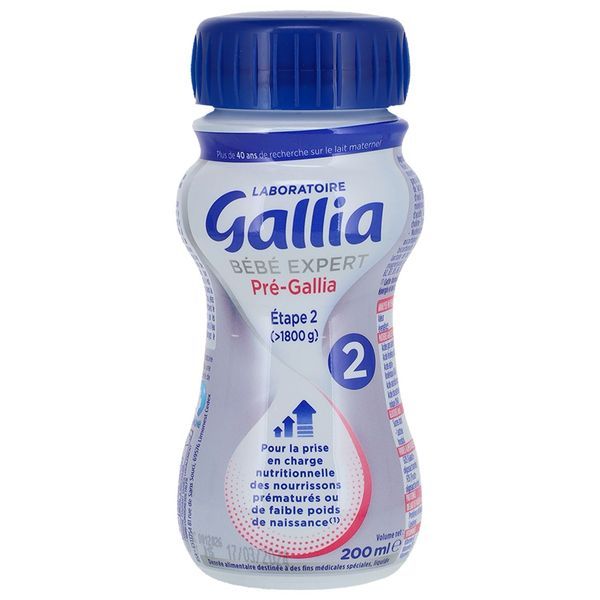 GALLIA BEBE EXPERT PRE GALLIA ETAPE 2 Denrée alimentaire destinée à des fins médicales spéciales, 200 ml