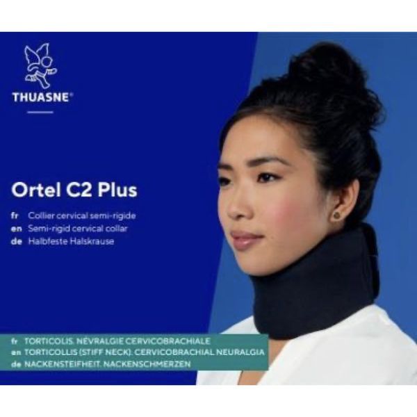 ORTEL C2 PLUS COLLIER CERVICAL Collier cervical semirigide, hauteur 9 cm, beige, taille 0, paire