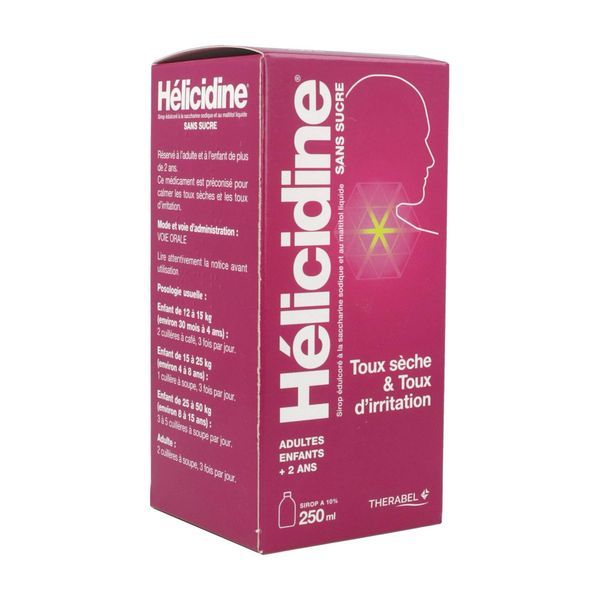 HELICIDINE SANS SUCRE Sirop 10 %, boîte 1 flacon 250 ml