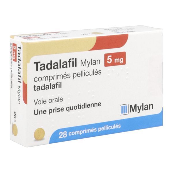MYLAN TADALAFIL 5 MG BOITE DE 28 COMPRIMES