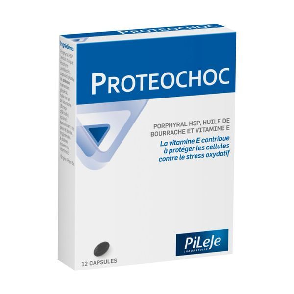PROTEOCHOC Capsule, complément alimentaire à base de Porphyral HSP et d'huile de bourrache, bt 12