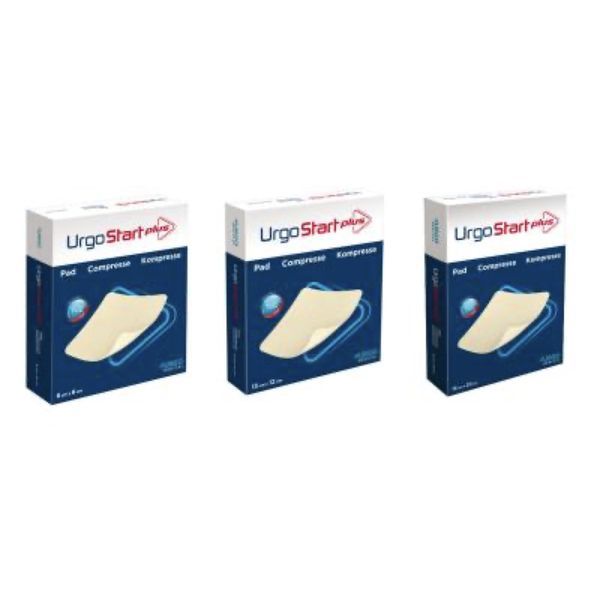 URGOSTART PLUS COMPRESSE Pansement avec matrice TLC-NOSF et fibres poly-absorbantes, 6 cm x 6 cm, bt 16