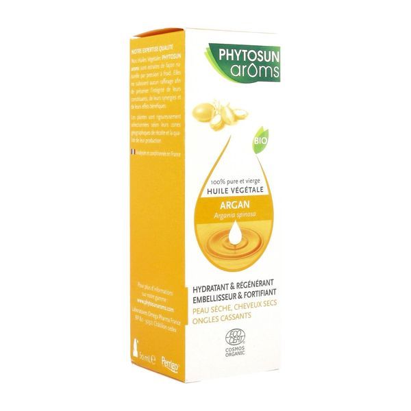PHYTOSUN AROMS HUILE VEGETALE BIO Huile végétale d'argan bio, fl 50 ml