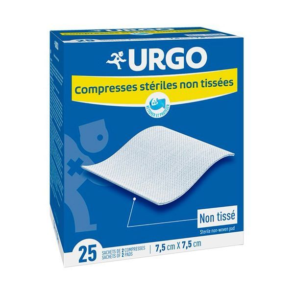 Urgo Compresse Non Tissee Sterile 7,5*7,5Cm Boite 25