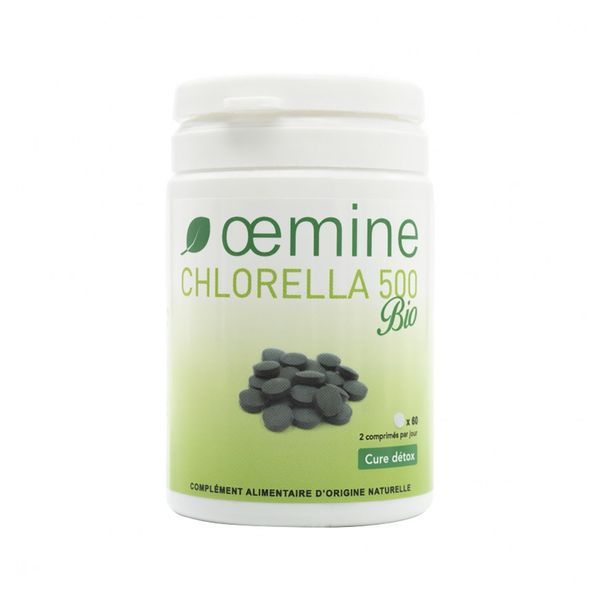 OEMINE CHORELLA 500 Comprimé, complément alimentaire à base d'algue chlorella, pot 60