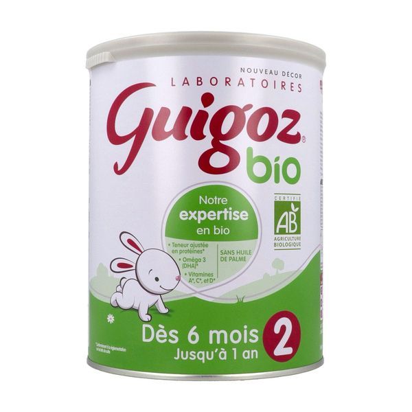 GUIGOZ 2 BIO Lait de suite pour nourrisson 2ème âge, bt 800 g