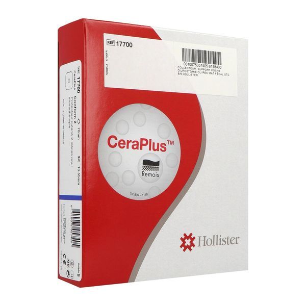 CONFORM 2 SUPPORT CERAPLUS CONVEXE Support porte-poche système 2 pièces, à découper, anneau flottant, anneau 70 mm (ref. 17000), bt 5