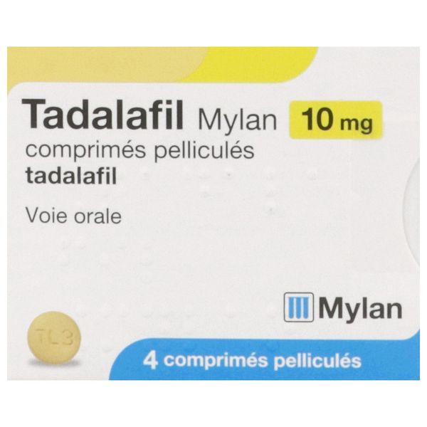 MYLAN TADALAFIL 10 MG BOITE DE 4 COMPRIMES