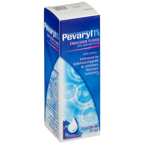 Pevaryl 1 % (Nitrate D'Econazole) Emulsion Fluide Pour Application Cutanee 30 Ml En Flacon